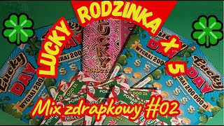 Mix zdrapek  02🍀 Rządzi Lucky Rodzinka razy 5 💥 Zapraszam 😀