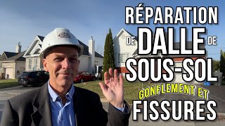 Réparation de dalle de sous-sol – gonflement et fissure – Daniel Dargis expert-conseil entrepreneur