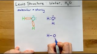 Lewis Structure of H2O, water, dihydrogen monoxide
