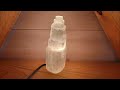 various sizes of beautiful natural selenite mountain tower crystals