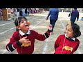 jalebi race by small kids on sports day