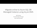 Migrate online to Azure SQL Database Managed Instance using Azure DMS