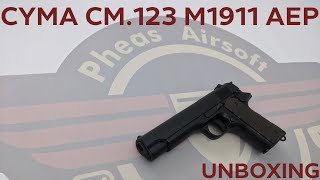 [UNBOXING] CYMA CM.123 M1911 AEP - FULL AUTO 1911 NON BLOWBACK