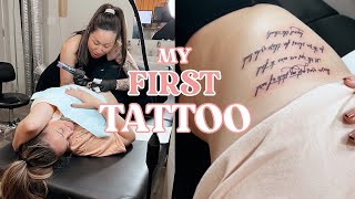 Come Get My FIRST Tattoo With Me! Tips + Care!