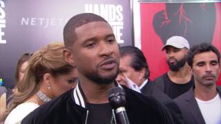 Hands of Stone: Usher New York Movie Premiere Interview | ScreenSlam
