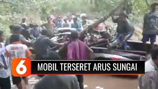 Warga di Sumbawa Hanyut Bersama Mobilnya saat Menyeberangi Sungai yang Sedang Banjir | Liputan 6