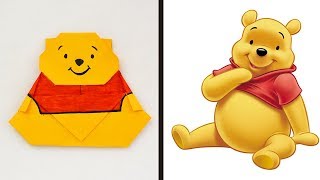 How to make Winnie the Pooh like Real | ORIGAMI out of paper Tutorial DIY