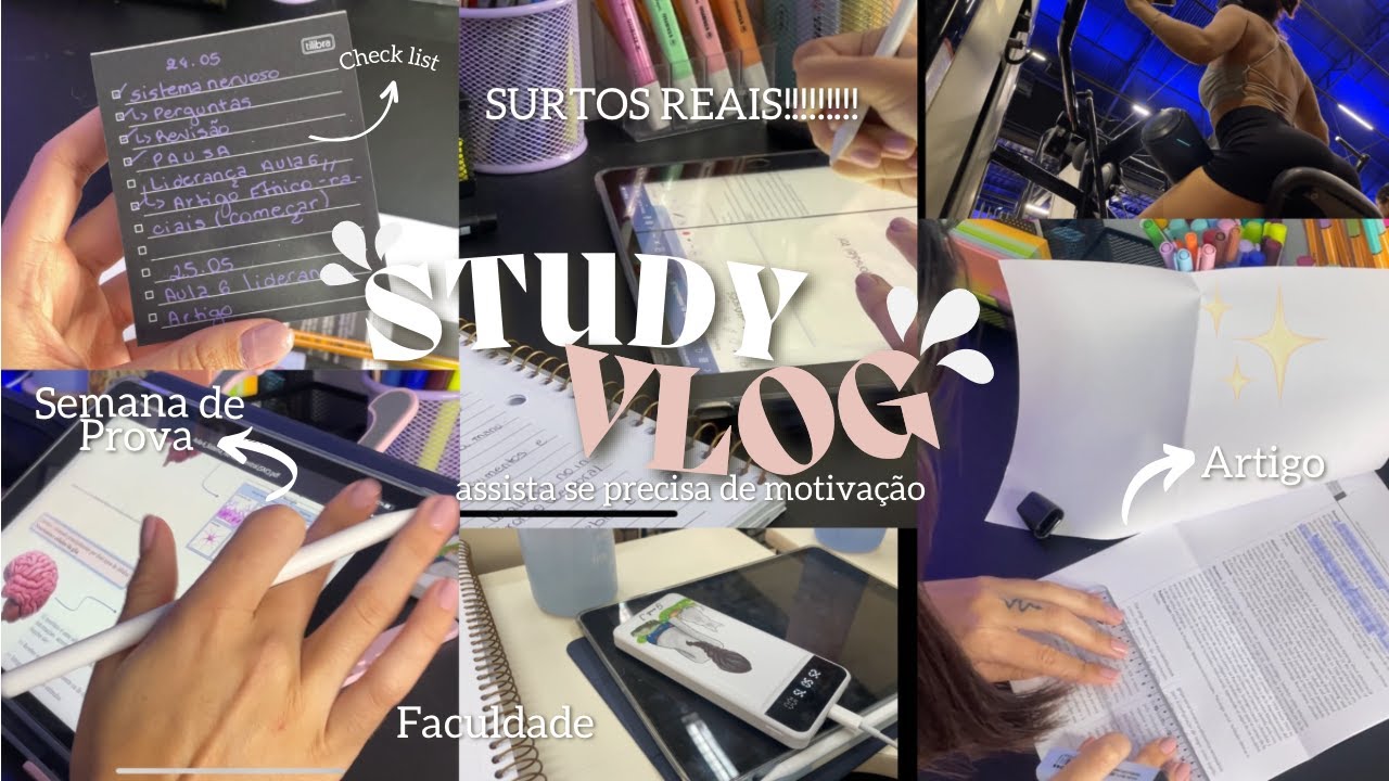 STUDY VLOG: Um Dia Todo Estudando E Surtos Reais De Uma Universitária 😗 ...