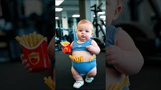 Hamburger French Fries baby#cute #cutebaby #hamburger #frenchfries #babygirl #babyshorts #baby