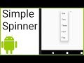 Text Spinner - Android Studio Tutorial