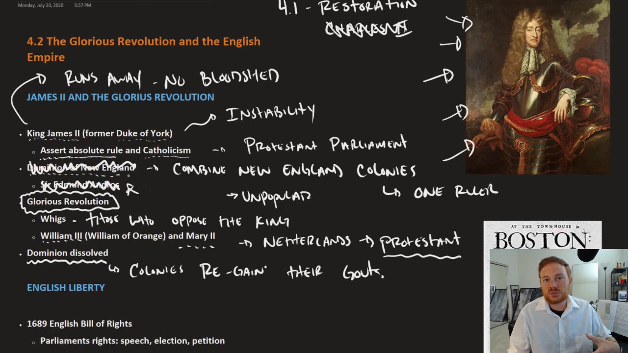 Openstax U.S. History - 4.2 The Glorious Revolution And The English ...