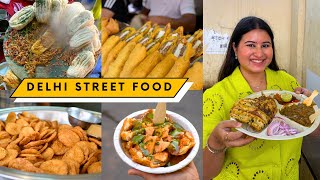 DELHI STREET FOOD | Chole Kulche, Shawarma, Aloo Tikki, Butter Chicken & More |
