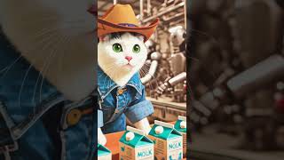 Prince Kita’s Purr-fect Guide to Milk Production  #foryou  #cat  #milkprocessing #cowboys