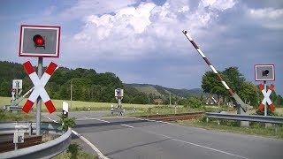 Spoorwegovergang Herzberg am Harz (D) // Railroad crossing // Bahnübergang