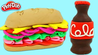 How to Make a Delicious Play Doh Sandwich and Cola | Fun & Easy DIY Play Dough Art!