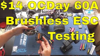 Budget RC Brushless ESCs Part 3: $14 OCDay and ~$20 GoolRC 60A, Bench Testing, Programming Settings