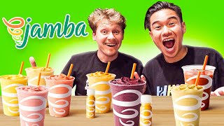 Trying ENTIRE Jamba Juice Menu w/ JIEDEL!