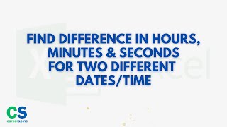 Find difference in hours, minutes & seconds for two different dates/time #shorts