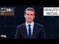 Minuto inicial de Pablo Casado | Debate en RTVE