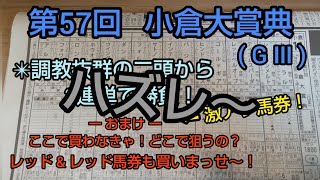 第57回 小倉大賞典(GⅢ)の予想🐴 絞った3連単で勝負❗️オマケでレッド\u0026レッド馬券も買いまっせ～の巻😁