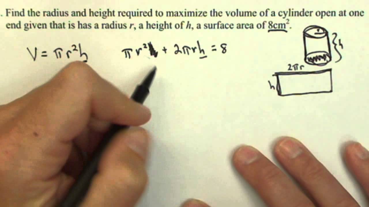 Maximize Volume Given Surface Area Constrained Optimization Problem Fa3