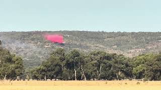 Tanker 132 retardant drop Nanga Brook Fire 2024