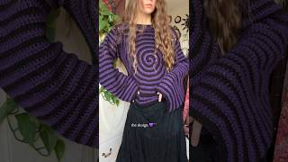 spiral sweater tutorial up on my channel! 💜🌀💫 #crochet