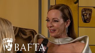 Allison Janney talks backstage at the BAFTA's on her Supporting Actress win for I, Tonya