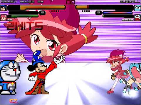 (M.U.G.E.N Battle Enemies Of Fear) Mickey Mouse (Me) & Princess Fine Vs ...