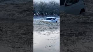 How’s That Still Going..?! 😳😅 #BMW #Hybrid #CloseCall #Flooding #Risky #Waves #Splash #Flooded