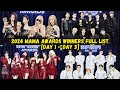 MAMA Awards 2024 Winners Full List | 2024 MAMA Day 1 - Day 3