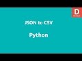 Python JSON to CSV conversion