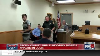 Brown County triple shooting suspect appears in court