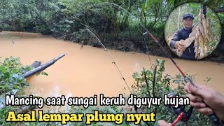 Mancing disambut hujan langsung strike baung babon2