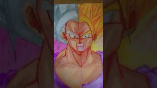 【DRAGONBALL】今と昔の孫悟飯描き分けてみた結果....#shorts