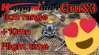 😍 Happymodel CruX3 😍 1km Range 🤯 +10mn Flight time 🤘 battery and range test preview moblite7 25000kv