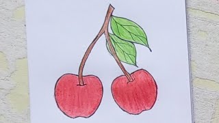 How to Draw a Cherry - The Easy Way