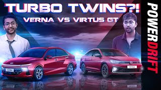 Hyundai Verna vs Volkswagen Virtus GT | Double Trouble | PowerDrift