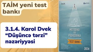 3.1.4. Karol Dvek “Düşüncə tərzi” nəzəriyyəsi | TAİM 2024 | Nəsirli Sənan