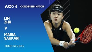 Lin Zhu v Maria Sakkari Condensed Match | Australian Open 2023 Third Round