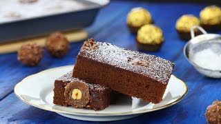 Rocher-Brownies Rezept mit 7 Zutaten und super schnell gemacht