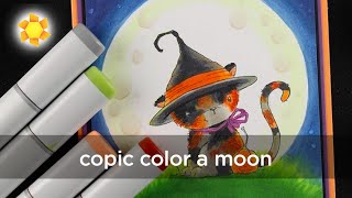 How to color moon light with Copics