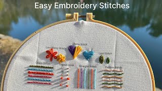 7 Basic Hand Embroidery Stitches (Beginner Friendly)