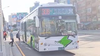 「統聯客運」308路線 往新民高中 新車上路 EAL-1256 金龍電動巴士 2023-11-26攝 Julian Emu提供