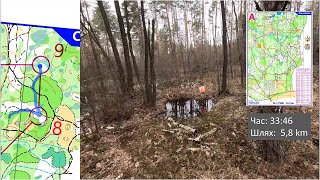 Тренування зі спортивного орієнтування, Нестеренко Віктор, Середня, Headcam orienteering, Смолівка