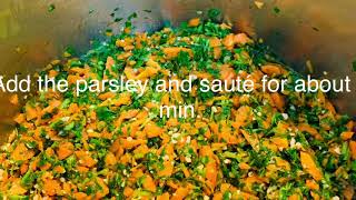 Nonna Vincenza's carrots and parsley sauce