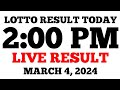 Lotto Result Today 2PM Draw March 4, 2024 PCSO LIVE Result