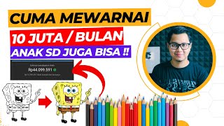 10 Juta/Bulan Dari Mewarnai Gambar, Kerja Sampingan Paling Gampang, Cara Dapat Uang Dari Internet