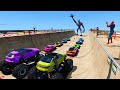 The Ramps Chiliad Mountain down to the waterfall Spiderman Team vs Black Cat Team GTA V mods