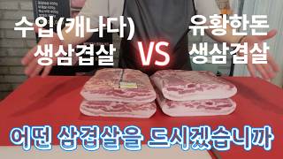 한돈삼겹살 vs 수입삼겹살 비교영상 #삼겹살 #한돈 #정육